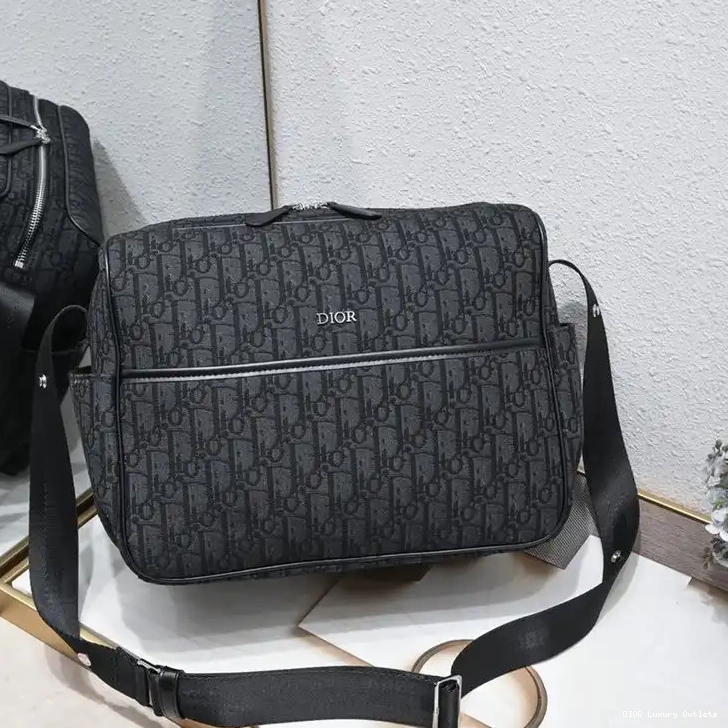 Motif Oblique Dior Canvas Black Changing Bag 0418 Luxury